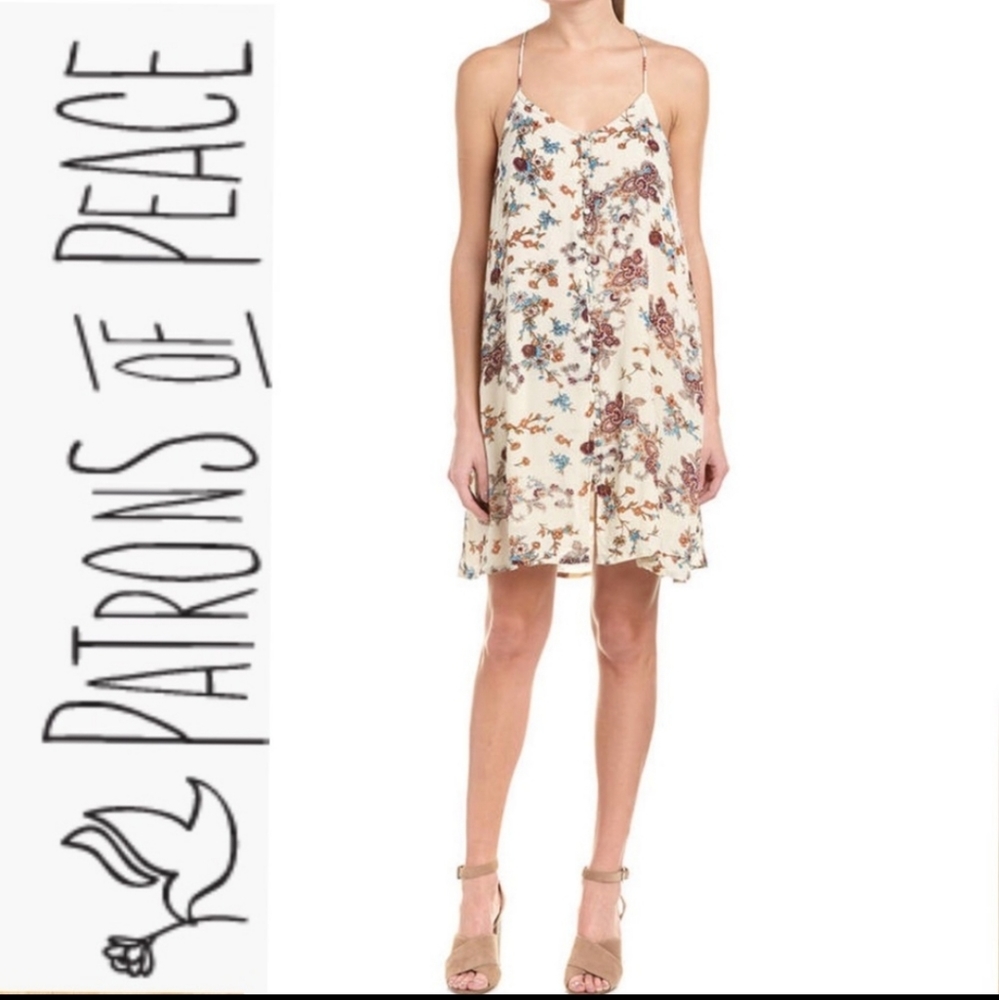 PATRONS of PEACE BOHO FLORAL BUTTON DOWN DRESS sma